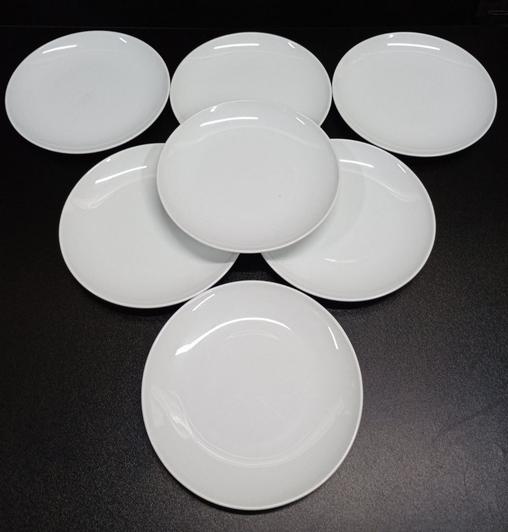 Vintage Set Of 7 Corning Centura White Coupe Bread and Butter Plate 6 & 5/8”